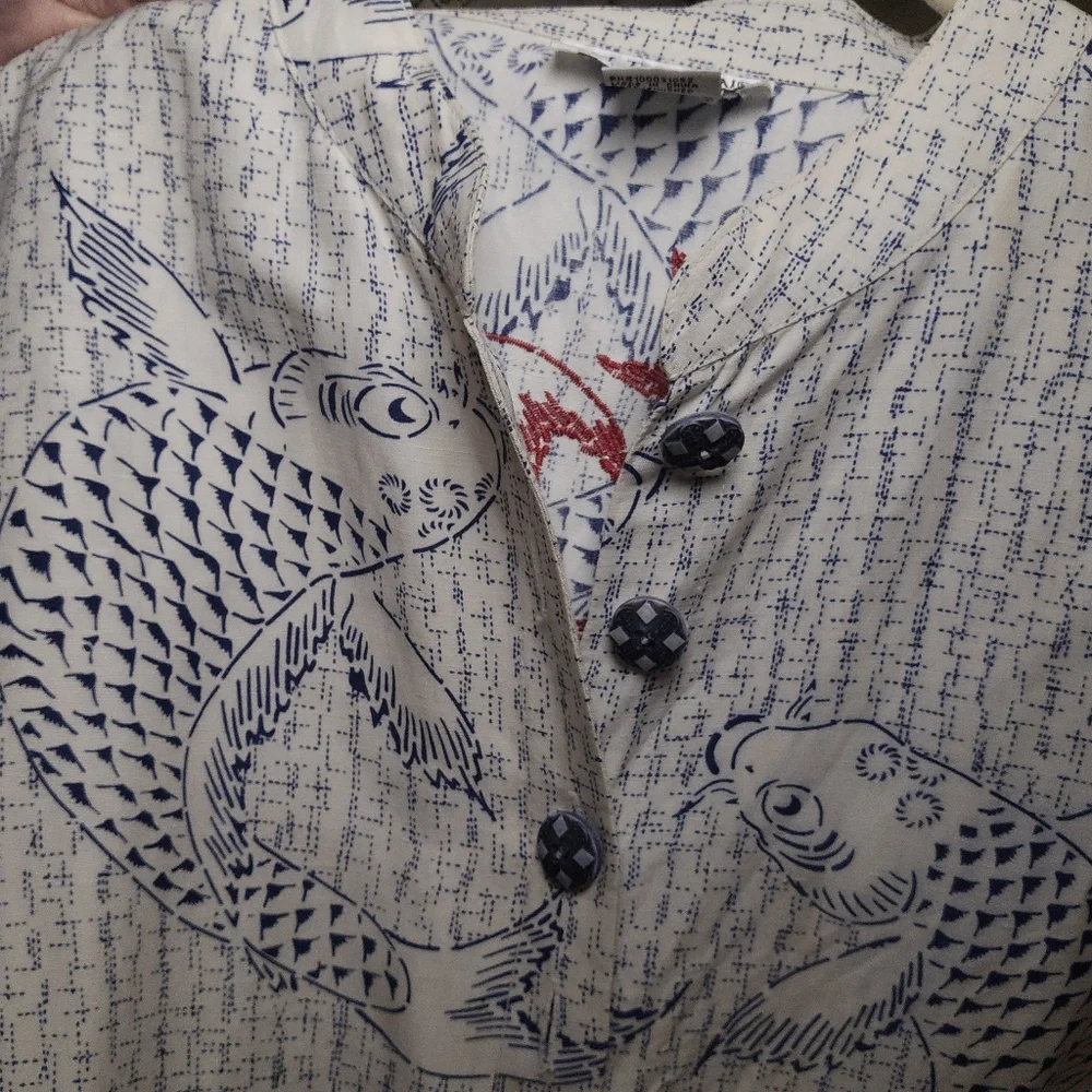Citron Koi Fish Print Sixe XO - Picture 7 of 8